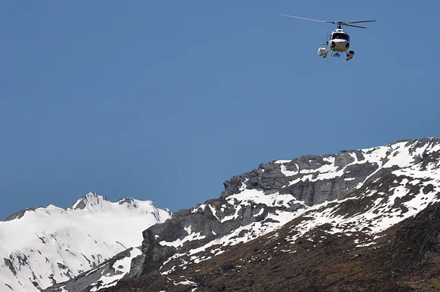 Helicopter is the only form of rapid transport in these wild parts