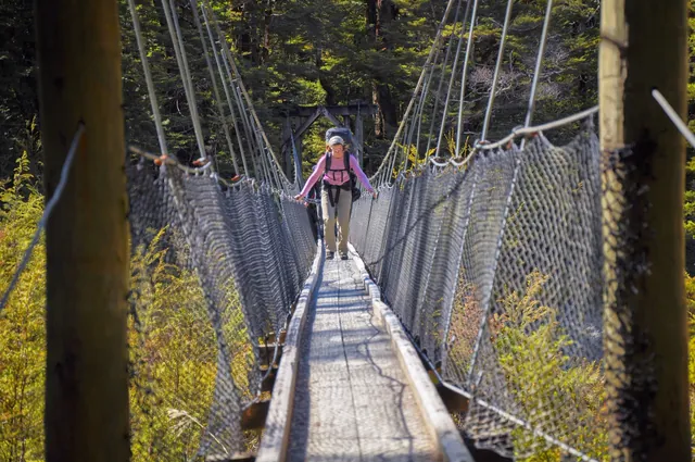A few bridge crossings to traverse along the way. Gill is scared of heights, hence her trepidation