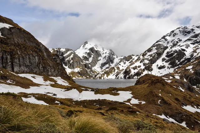 We reach Lake Harris, looking very wild at this time of year