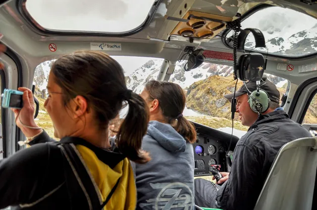First time helicopter ride for our European camper friends