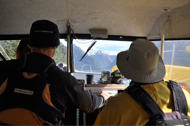 A short ride up the fiord to our kayak drop-off point