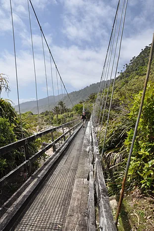 Sturdy bridges on this coastal section