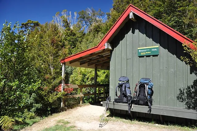 A well earnt rest at the Aorere Shelter day hut