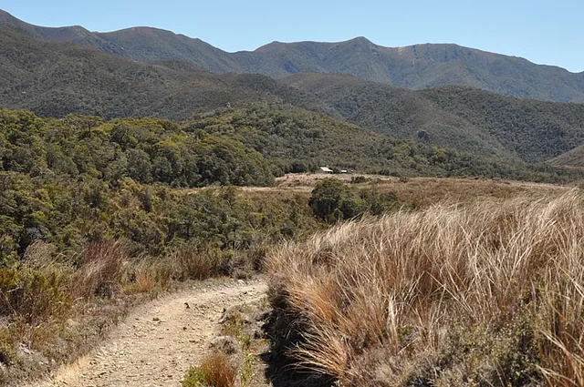 Gouland Downs Hut comes into view