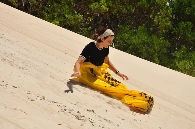 We enjoy our rest day and try a bit of sand sledging on the nearby dunes
