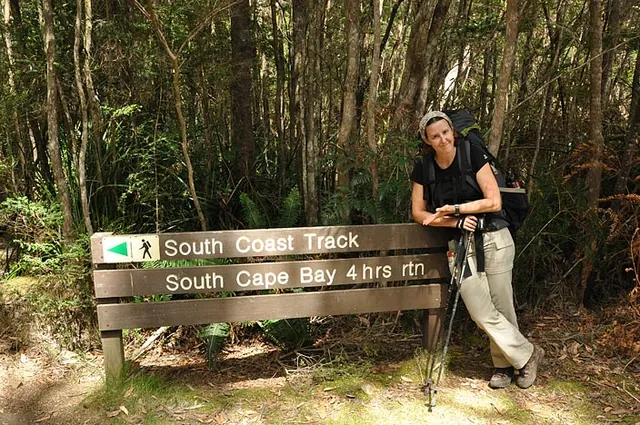 Wow... what a relief! Safe arrival at the Cockle Creek end of the South Coast Track