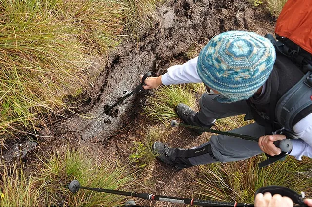 We get our first glimpse of the boggy conditions that this track is famous for