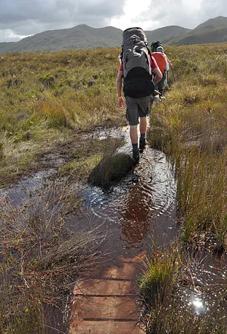 Good waterproof boots are essential for this track