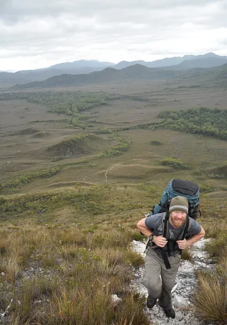 Darrell's mountain-man look perfectly suited to today's agenda