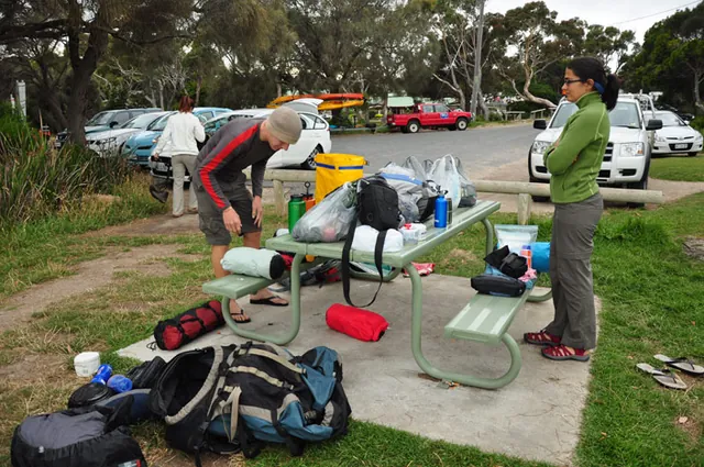 Getting kit up for 3 days of self-sufficiency. The kayak storage bins are large, but won't accommodate the kitchen sink