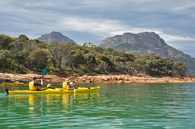 Gorgeous coastal views with the Hazard Range looming in the background