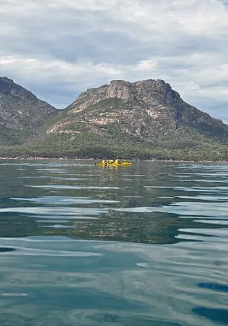 Crystal clear calm water ... a joy to kayak through
