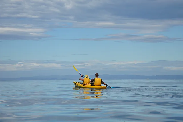 Heading out into open water. The passing boats can test your balance skills as you ride the wake