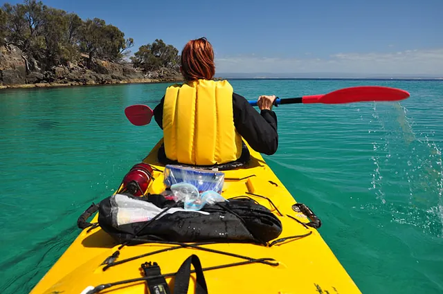 It's easy to appreciate the appeal of kayaking when you're skulking around these calm turquoise bays with no real agenda