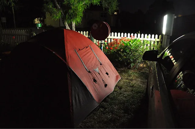 Interesting camping at Triabunna Caravan Park the night before?!? Thankfully, the switch for the road-side light was found and turned off