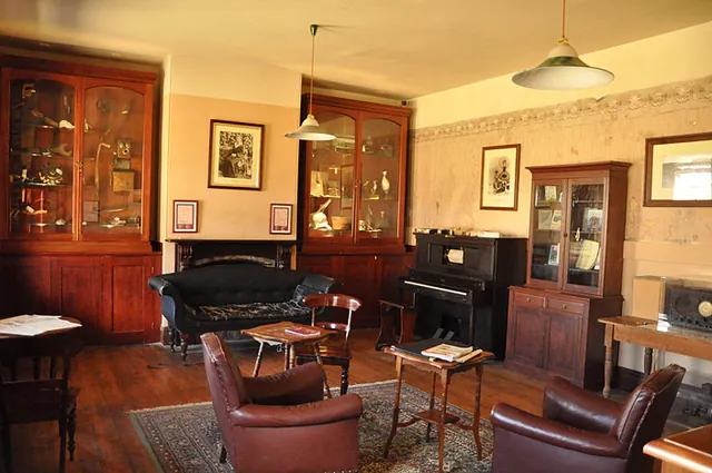 A view into living room life as it must have been experienced by inhabitants back in the 1800s