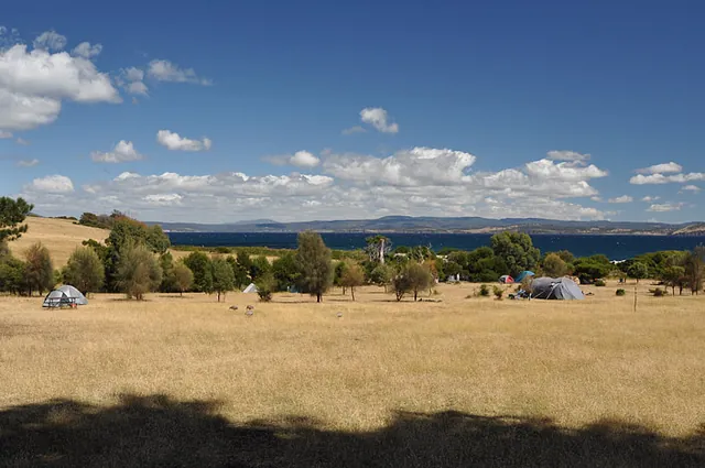 The camp site at Darlington ... on reflection, probably the best on the island