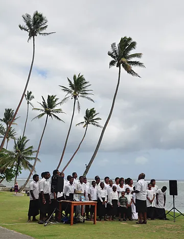 A performance from the local choir group