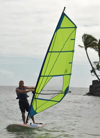 Having limited skills in the windsurfing department, I set myself the challenge to get proficient throughout the course of the week