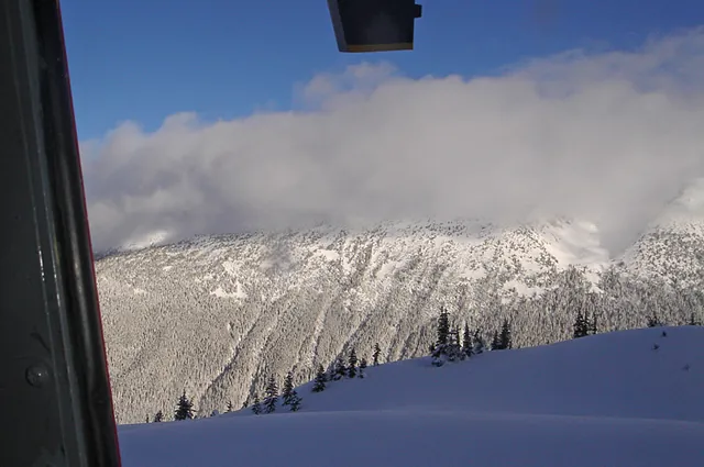 Landing in the wilderness with absolutely perfect conditions and deep powder