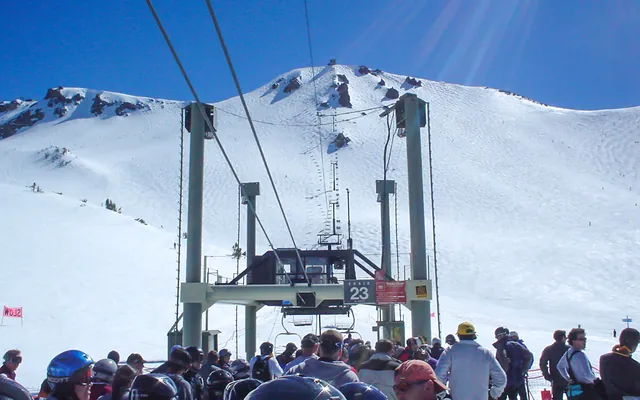 Chair 23 with some pretty steep runs from the top, but great on a powder day