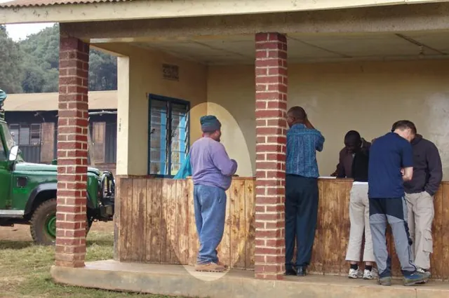 Our lead guide (Didas) turns up at the National Park gate ... quite a character