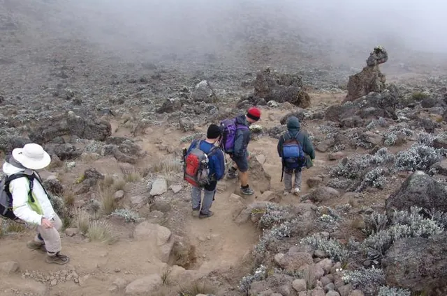 After a stellar climb today, we descend to pretty much the same elevation as where we started from ... eek!