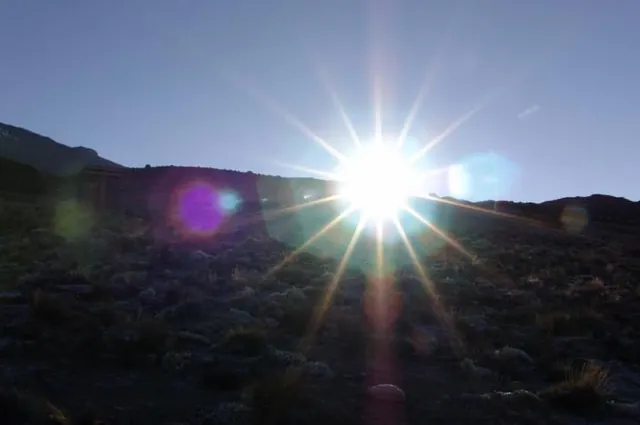The sun packs some real power up at this altitude