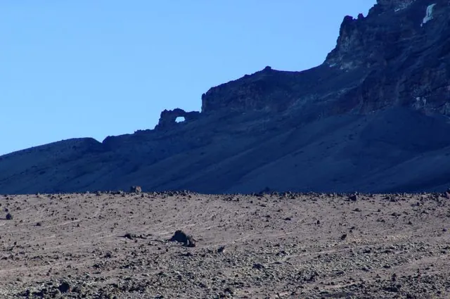 An unexpected stone arch up on the ridge