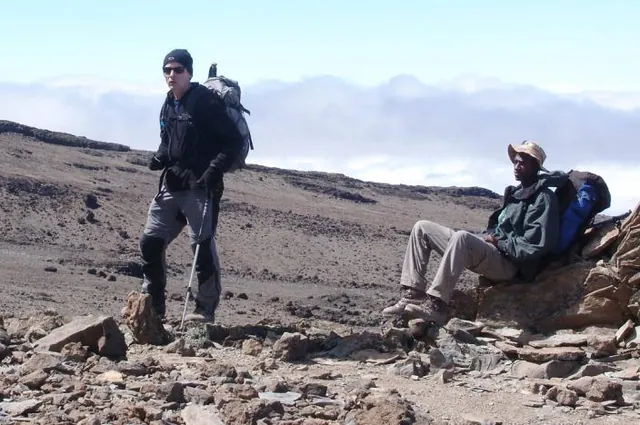 Tiring work walking uphill at this elevation
