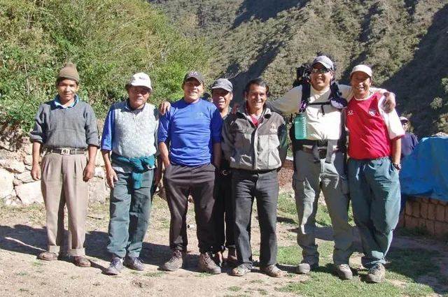 This was our new crew for the Inca Trail ... porters replaces horses
