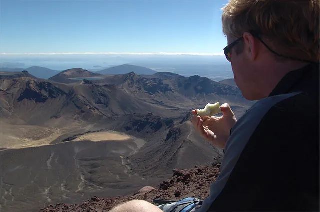 We run out of time and enjoy a snack and the view 2/3rds of the way up