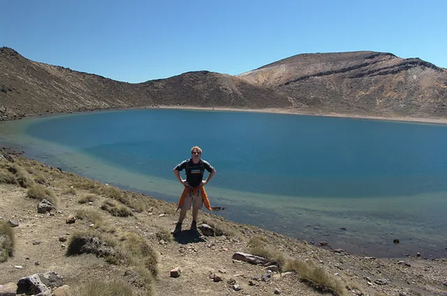 DG in front of Blue Lake