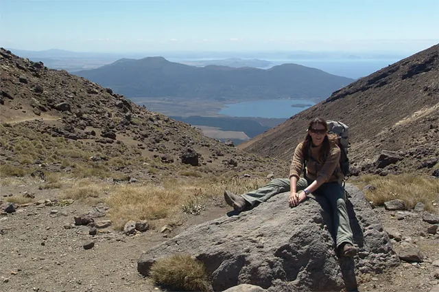 Gill with Rotoaira and Taupo lakes in the distance