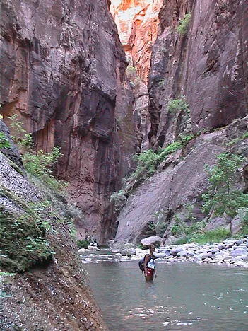 From here on, it's more wading than hiking