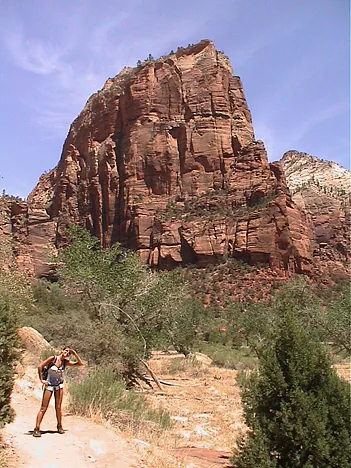 Today's mission stands behind, to climb Angel's Landing