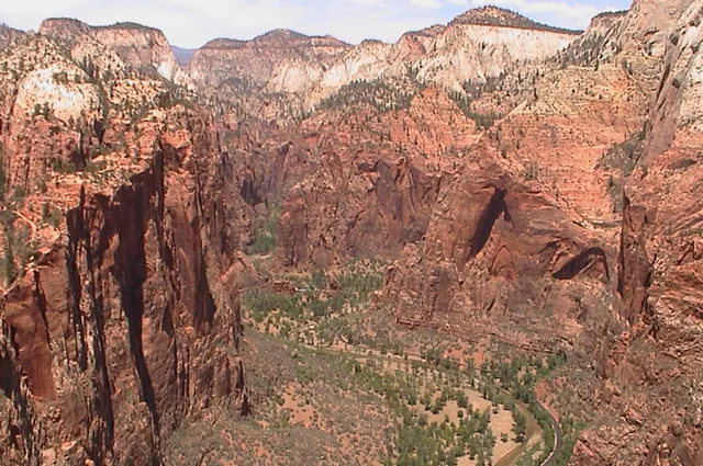 The Narrows exit, as seen from Angel's Landing
