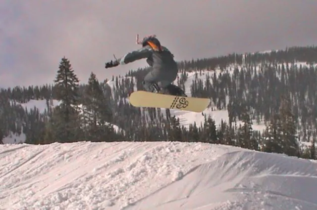 Gill getting decent air on this early jump