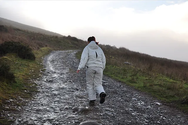 Heading up onto Barton Fell and then turning back parallel with the lake