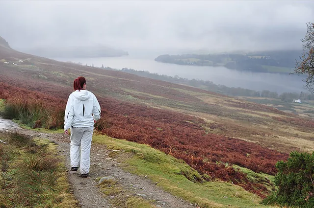 Not the best day for views and photos, but it was mild and the lake surface very still