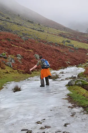 Awesome frozen path - nearly came a cropper but held it together