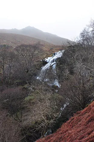 Waterfall partly frozen