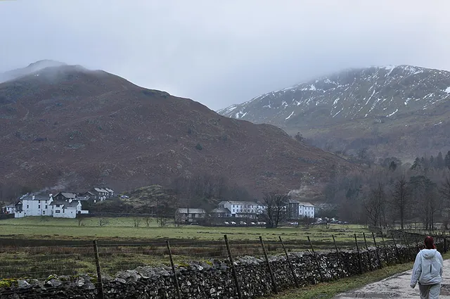 Arriving at Patterdale - pub in sight