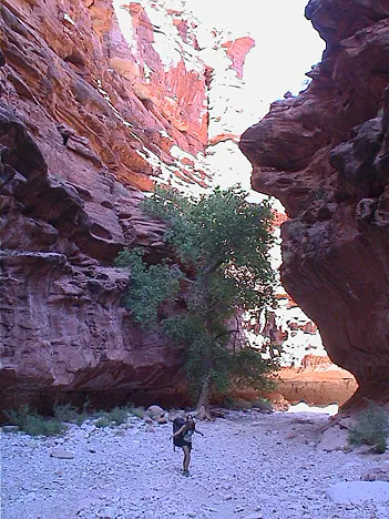 Steep canyon walls making us feel tiny and insignificant