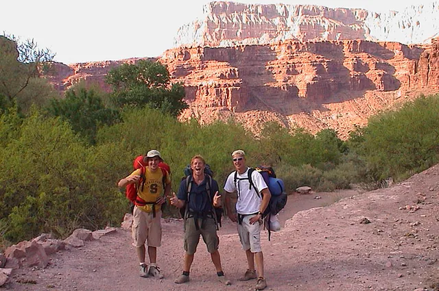 A couple of crazy backpacker dudes we met on the way down