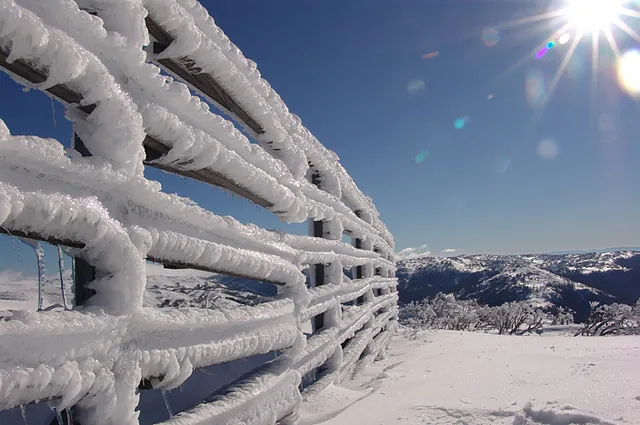 Awesome ice blasted fence