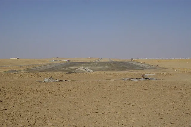 Desolate roads and landscape only a few miles out of the big city of Riyadh