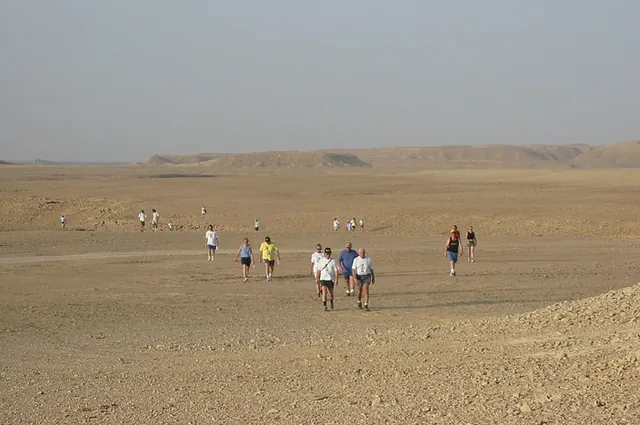 The final slog back to camp in classic Saudi desert conditions