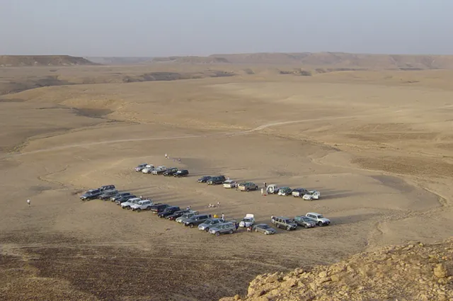 Looking down on the camp