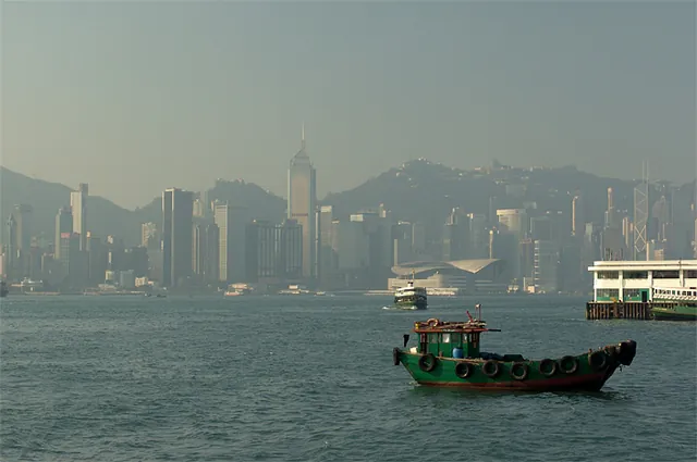 Hong Kong Island is separated from the mainland by Victoria Harbour
